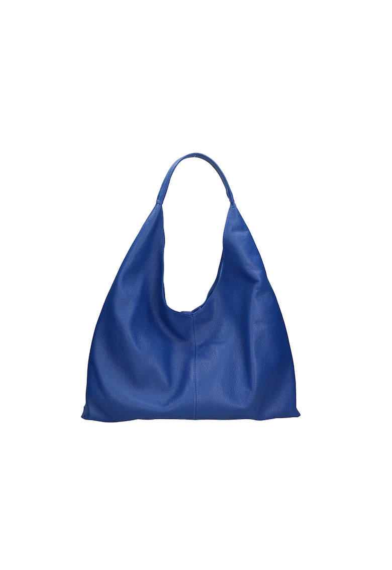 Geanta hobo de piele cu etui cu fermoar - Albastru royal