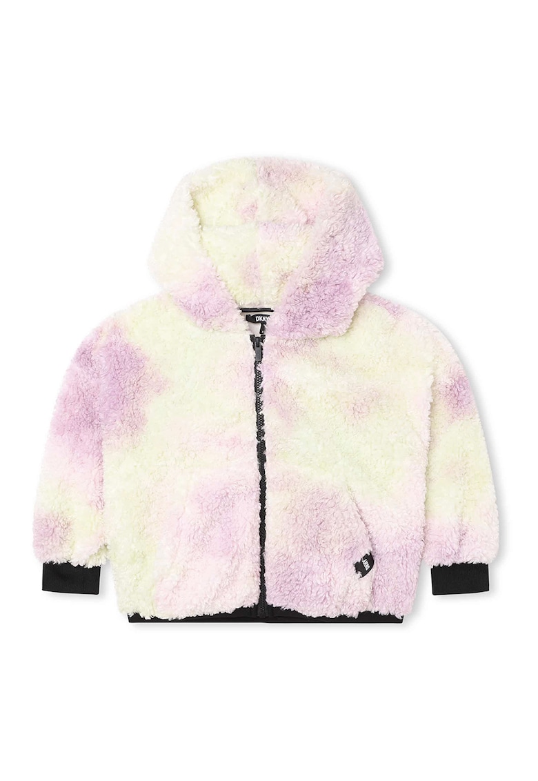 Geaca din blana shearling sintetica - Galben/Lila