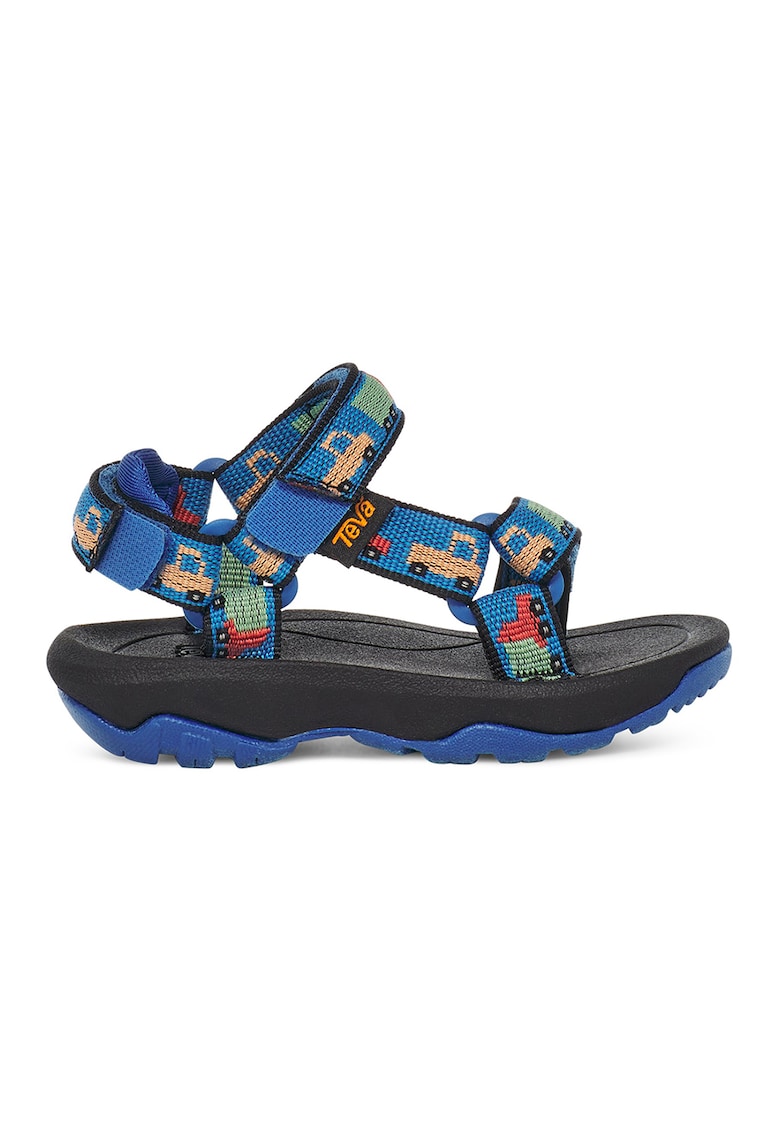 Sandale cu inchidere velcro si model Hurricane - Verde/Albastru