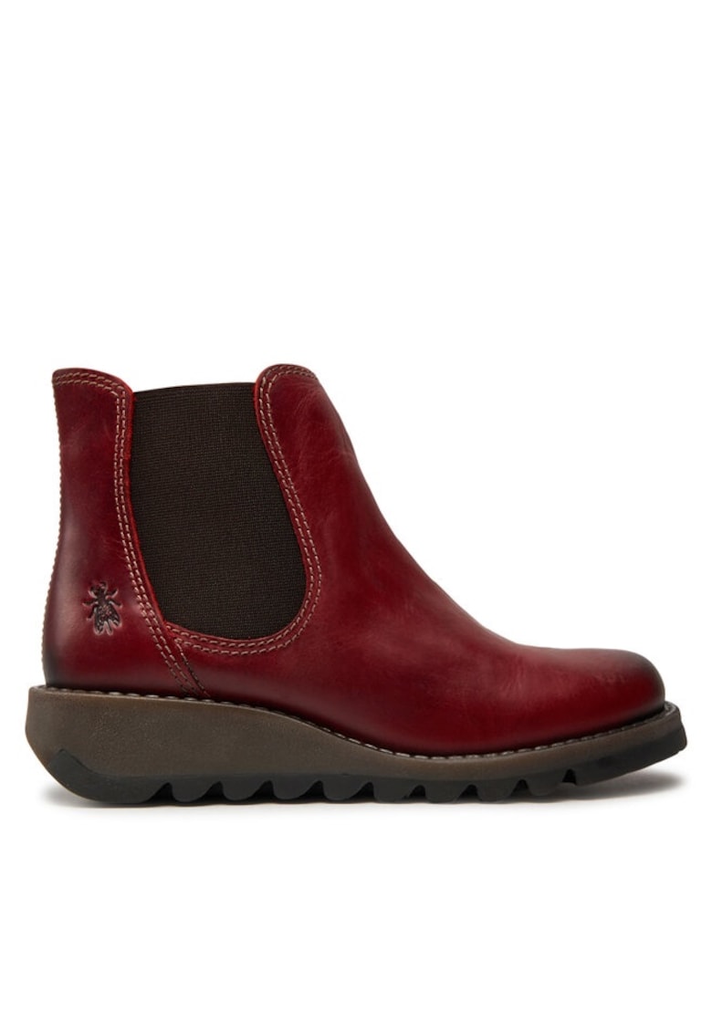 Ghete dama  191647909 - Piele naturala - Rosu