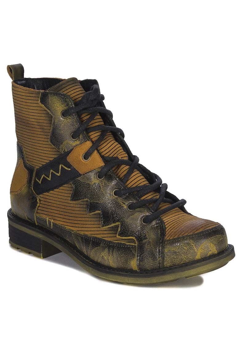 Ghete dama 0655807008 -  Piele naturala - Negru/Maro