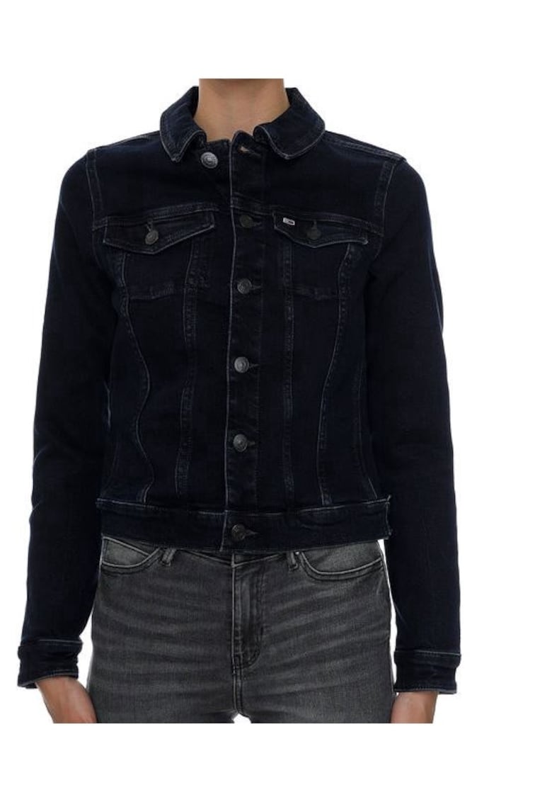 Geaca din denim cu nasturi -