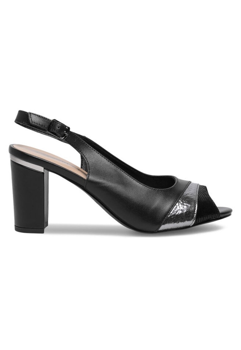 Sandale dama  5905588495208 - Piele naturala - Negru - Negru
