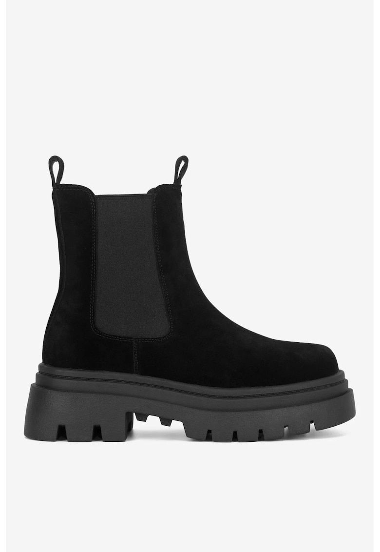 Ghete dama  5905588841838 - Piele intoarsa - Negru - Negru