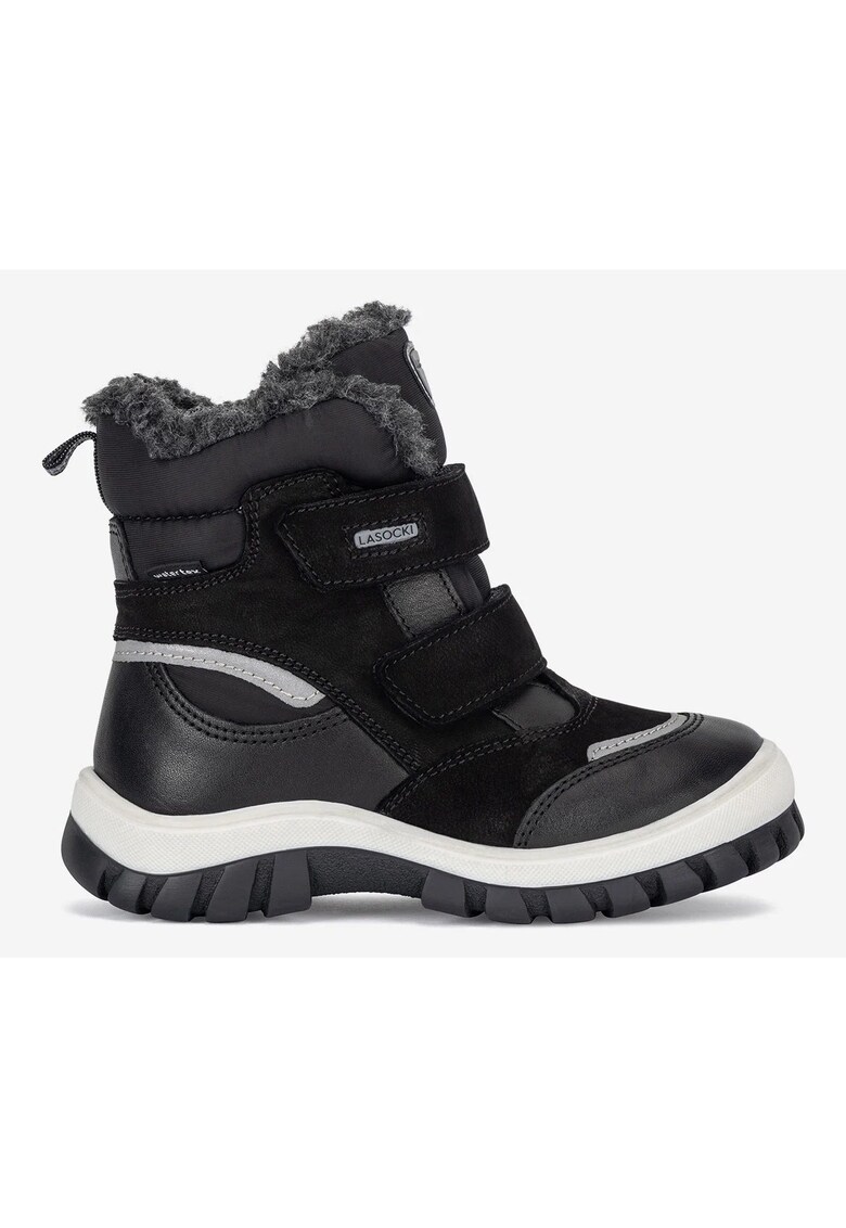 Ghete baieti  5905588872665 - Piele naturala - Negru - Negru