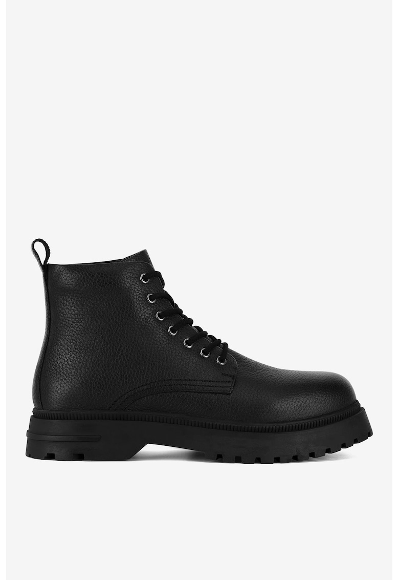 Ghete barbati  5905588901907 - Piele naturala - Negru - Negru