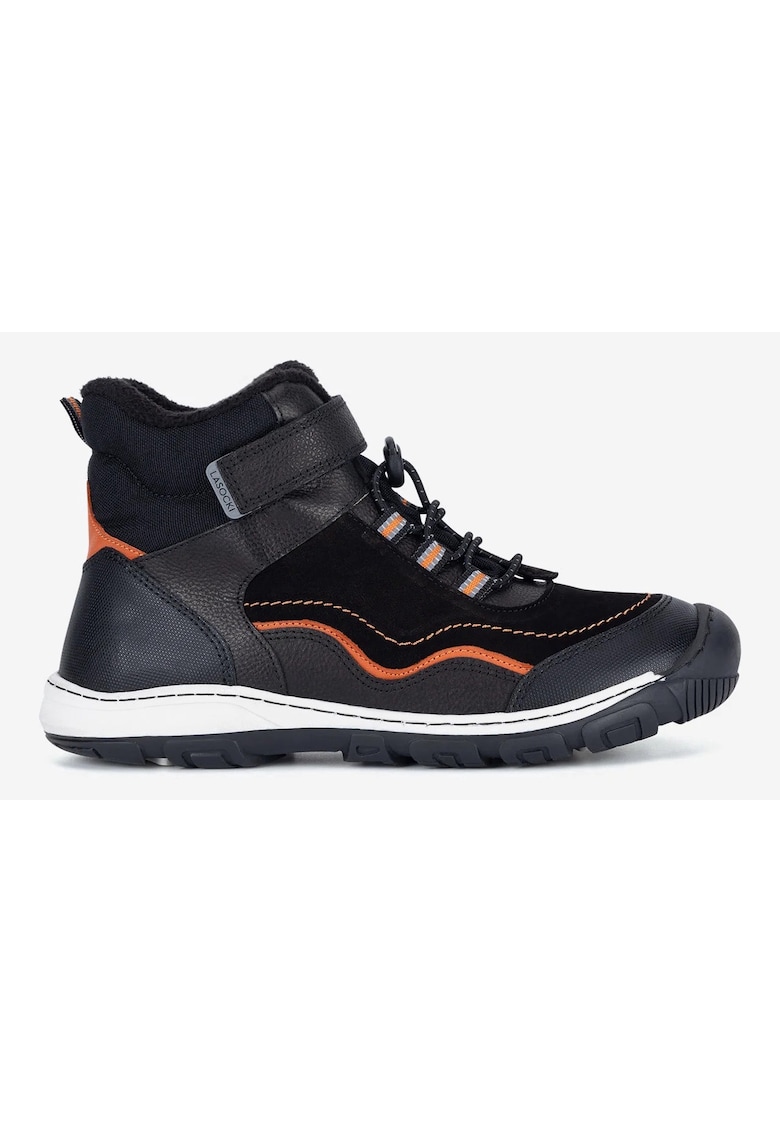 Ghete baieti  5905588907015 - Piele naturala - Negru - Negru