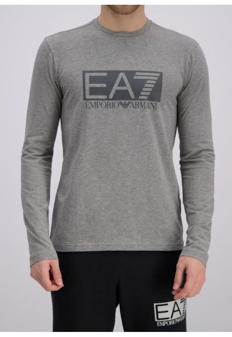 Bluza cu logo si croiala slim -