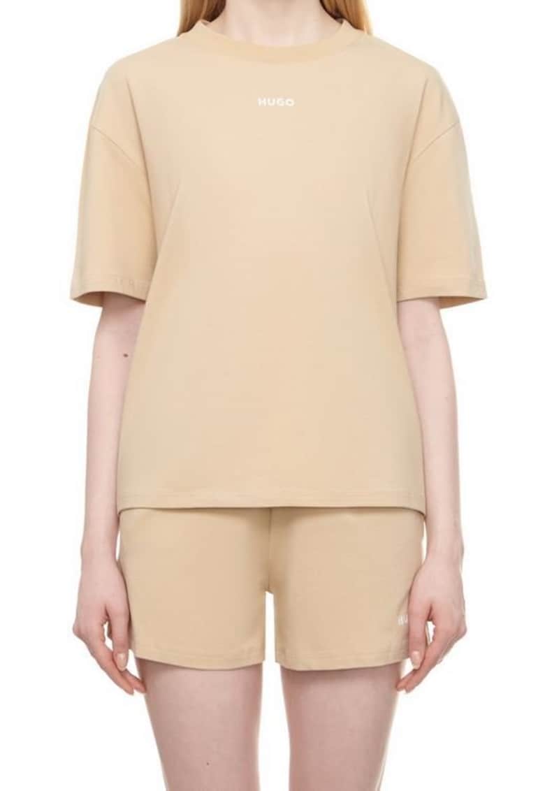 Tricou din amestec de modal cu logo discret