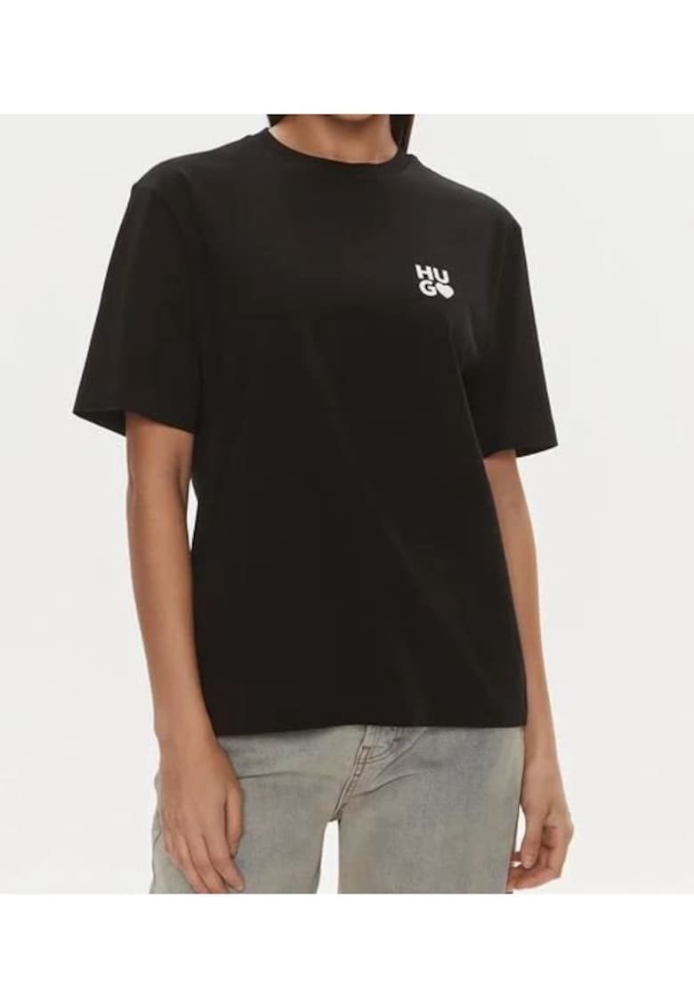 Tricou din bumbac cu logo discret