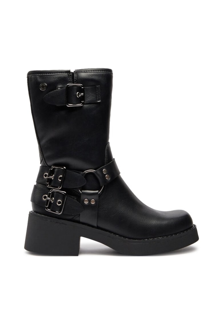 Botine dama -  51402 - Piele ecologica - Negru