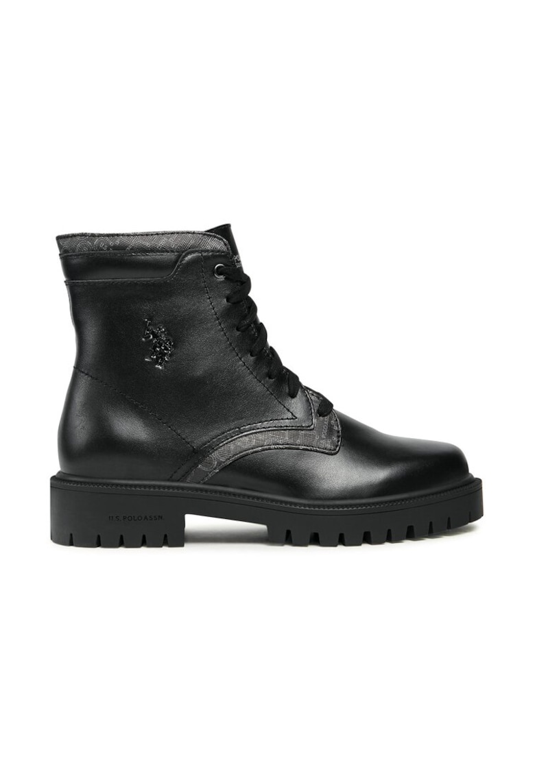 Botine dama - US POLO ASSN - 303154 - Piele ecologica - Negru - Negru