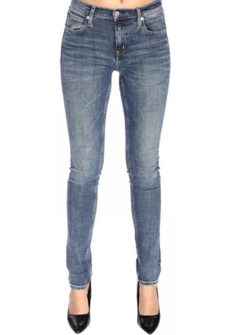 Blugi skinny cu talie medie