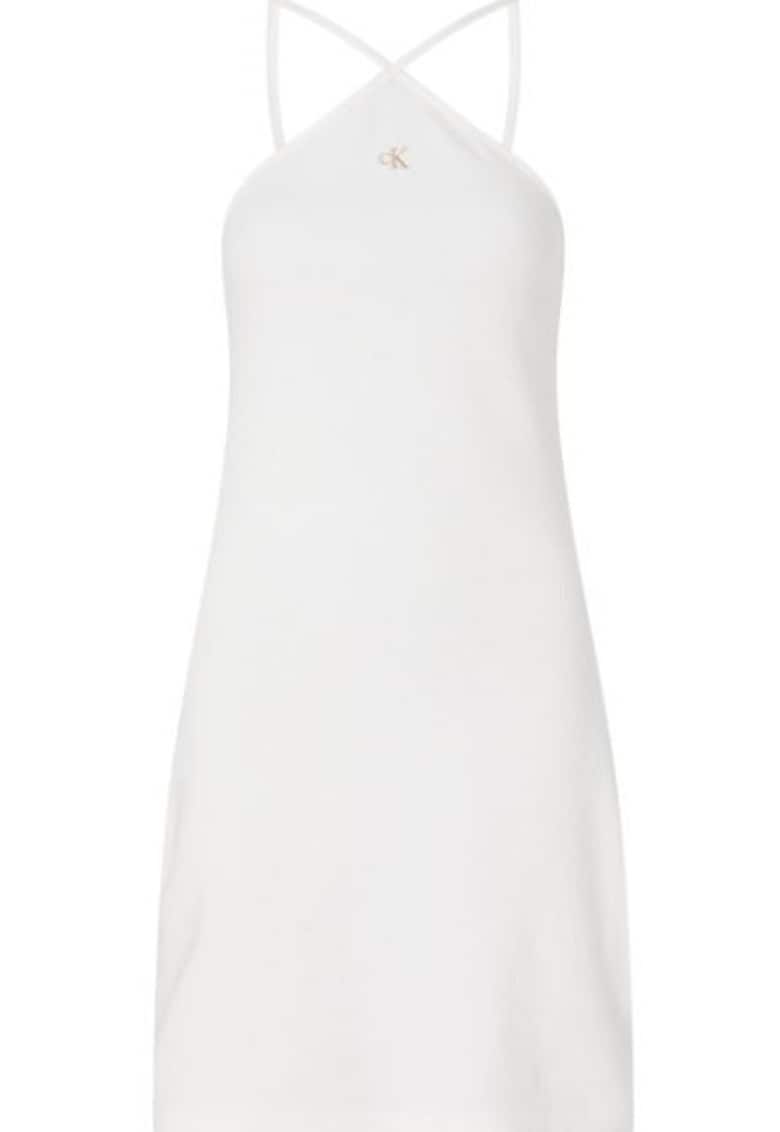 Rochie din bumbac cu logo discret