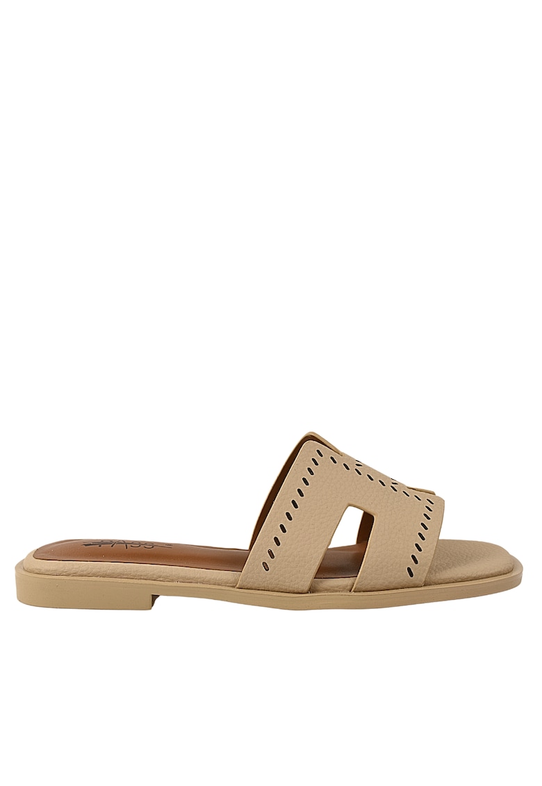 Papuci casual - dama -  XS60029A bej - piele naturala - Bej