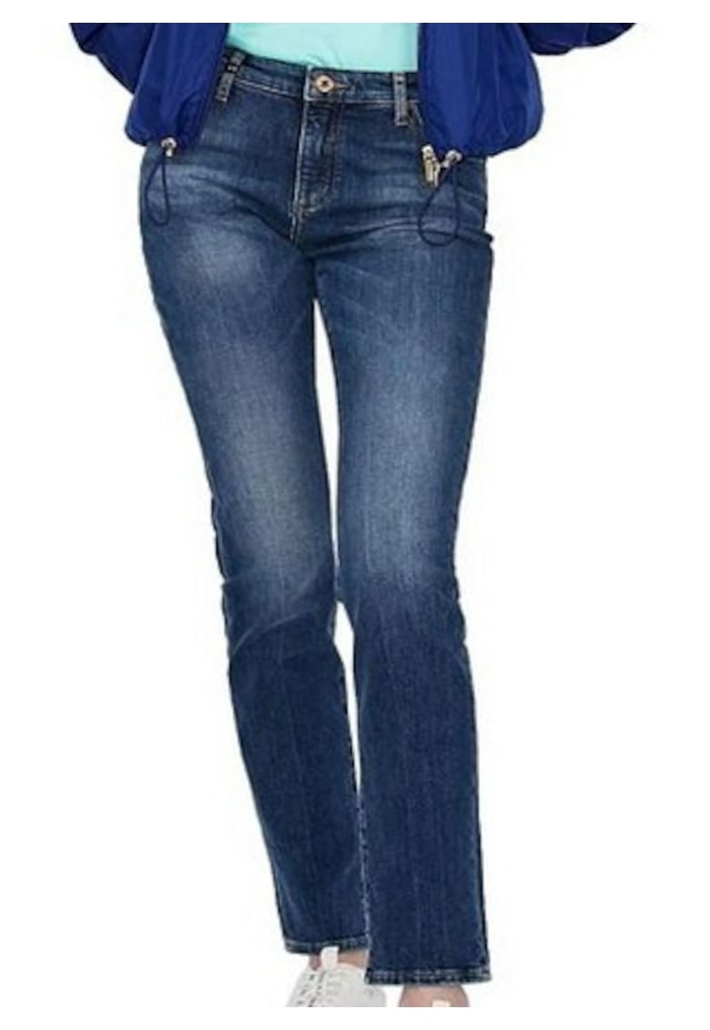 Blugi bootcut crop din amestec de lyocell -
