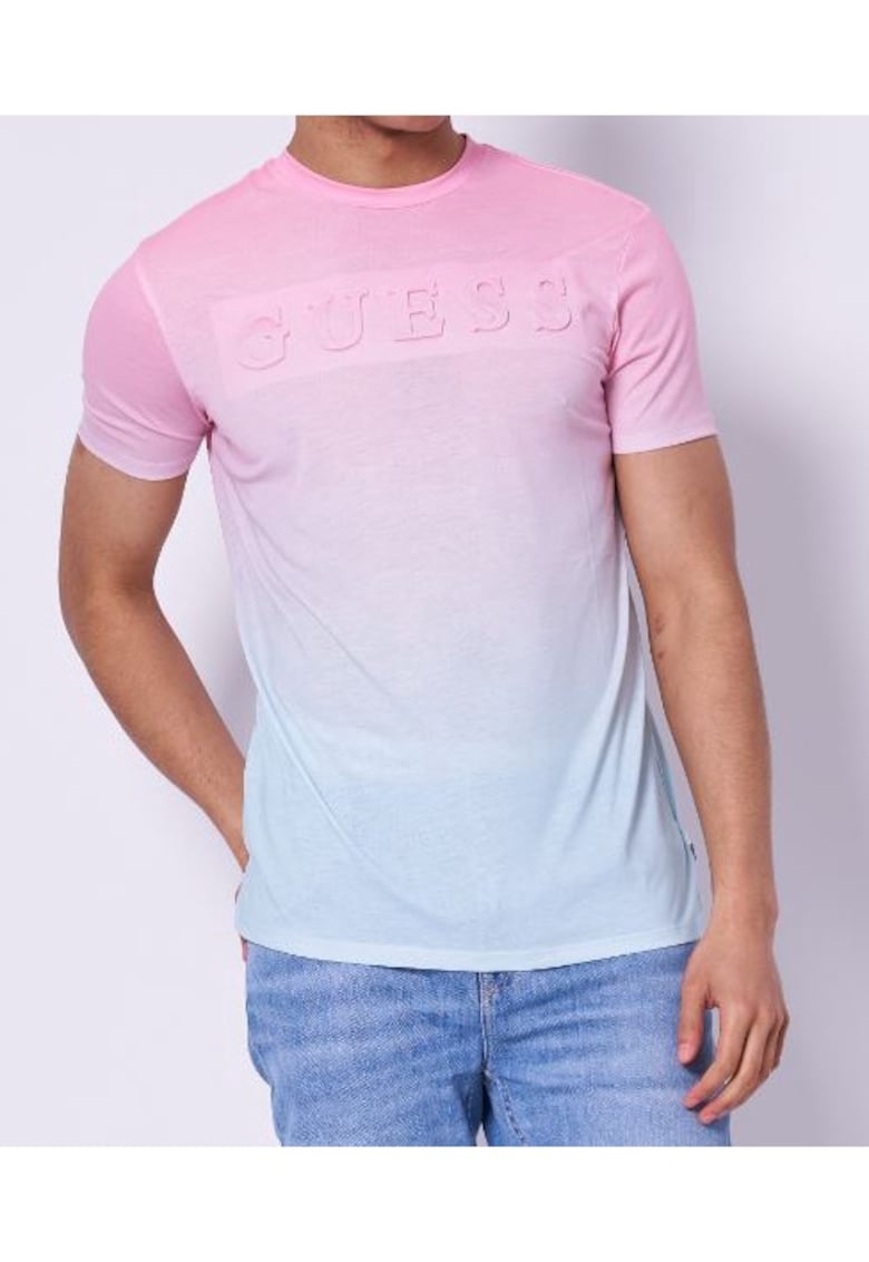 Tricou cu logo in relief -