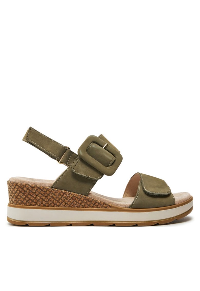 Sandale dama -  30367964440 - Piele naturala/Piele nabuc - Kaki