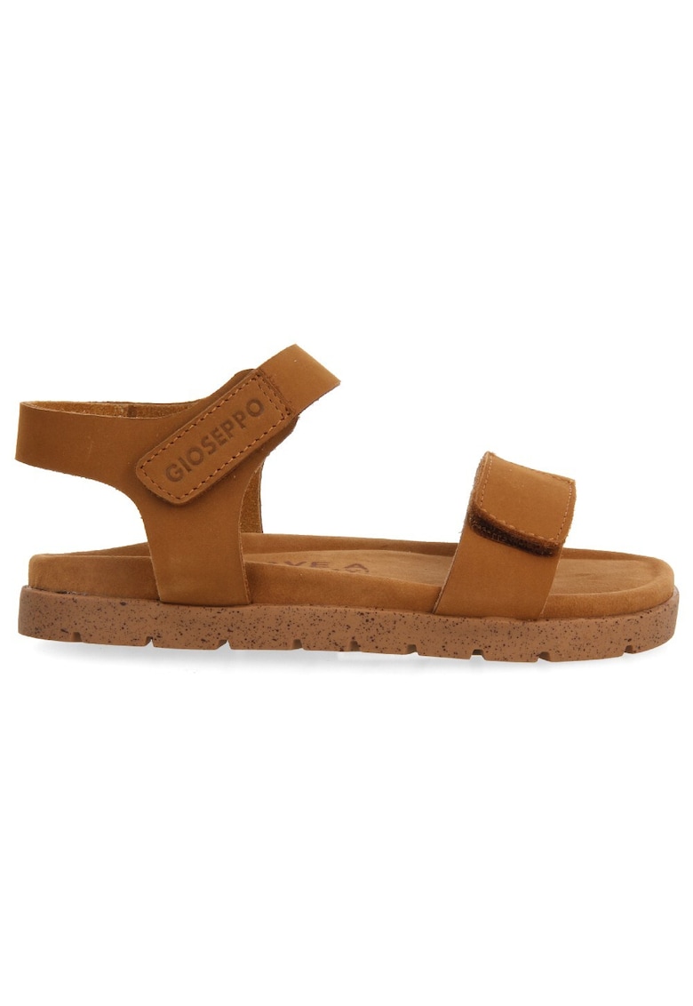 Sandale de piele cu velcro Bude - Caramel