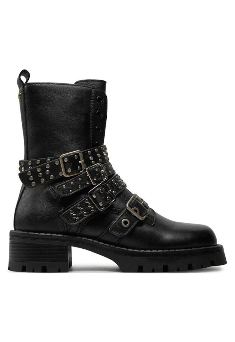 Ghete dama  304429712 - Piele naturala - Negru - Negru