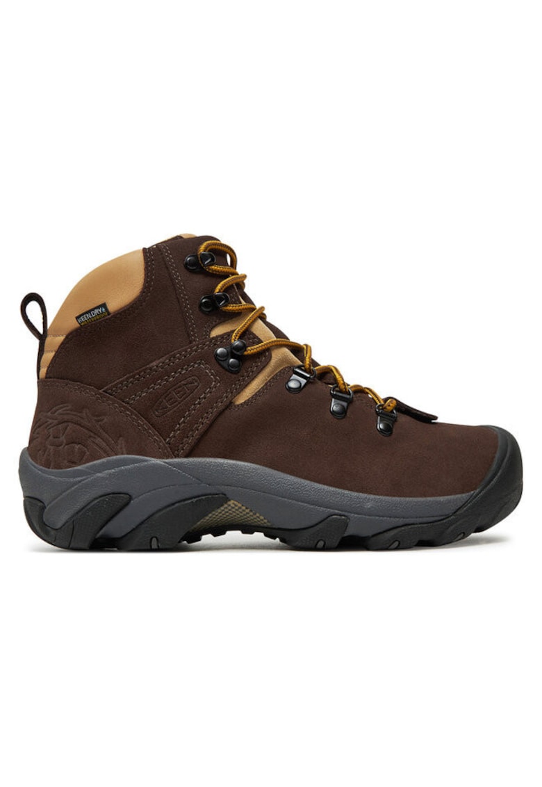 Bocanci trekking barbati  304757518 - Piele naturala - Maro - Maro