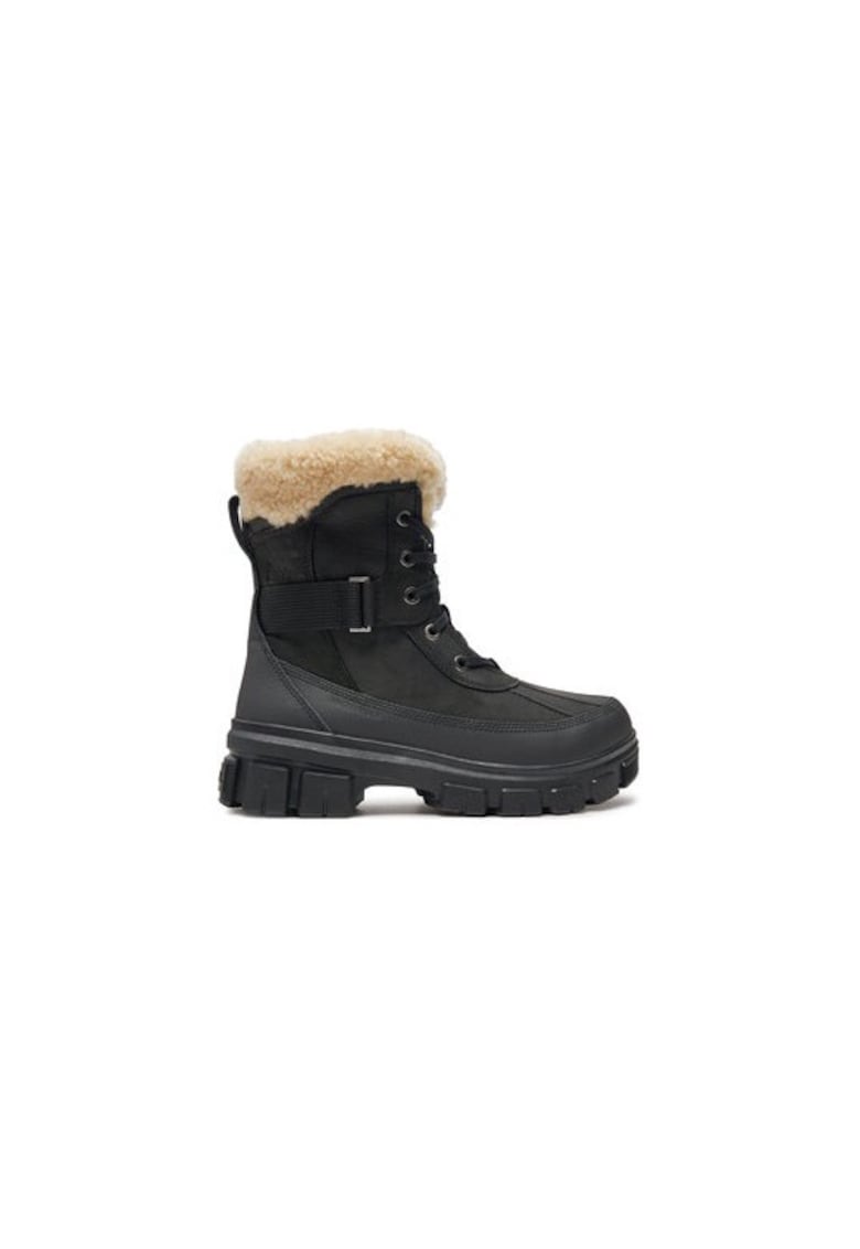 Ghete dama  304096884 - Piele naturala - Negru - Negru