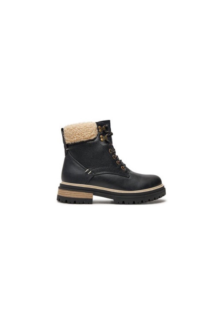 Ghete dama  304342509 - Piele ecologica - Negru - Negru
