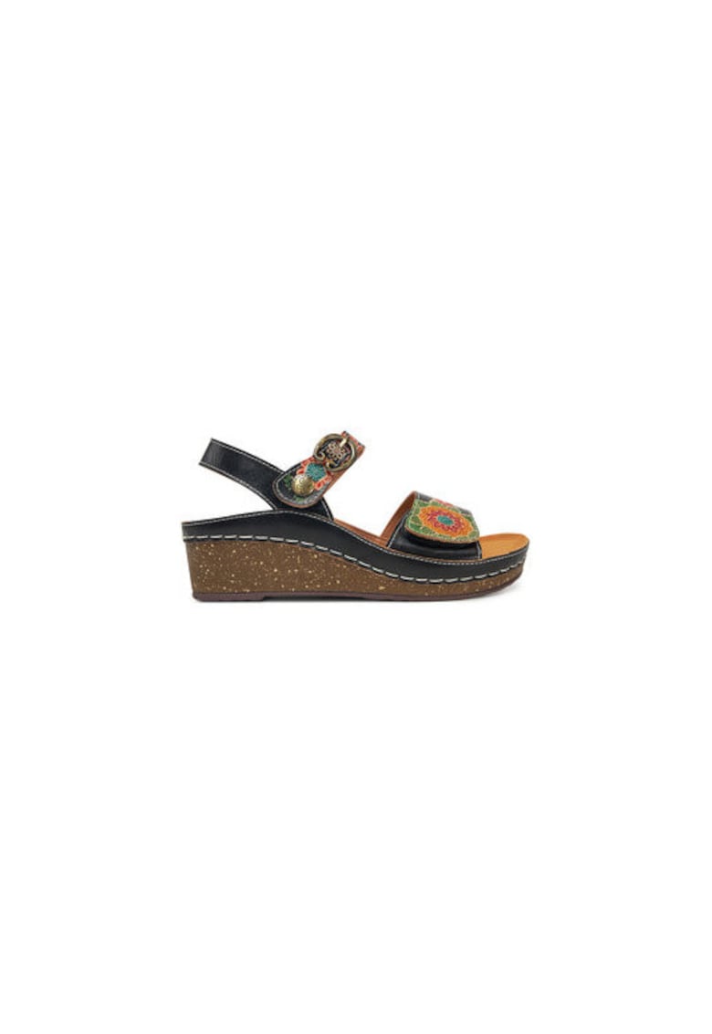 Sandale dama  305012838 - Piele naturala - Negru - Negru