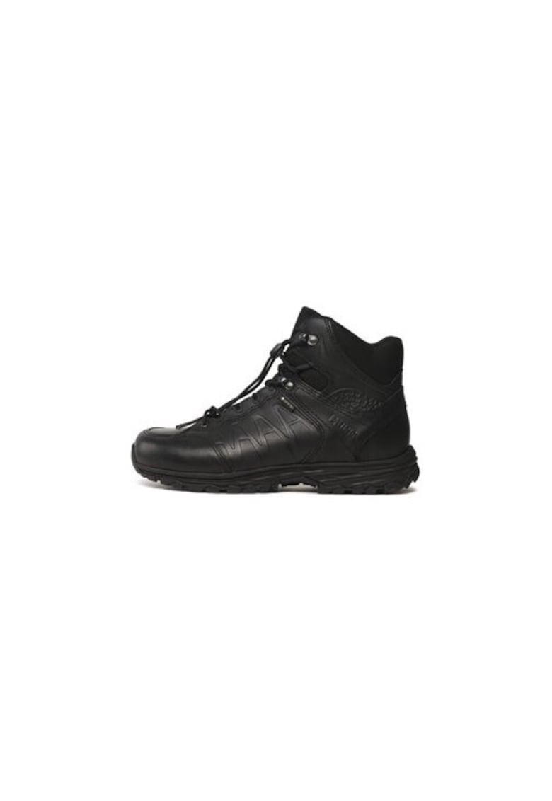 Bocanci trekking barbati  302756551 - Piele naturala - Negru - Negru