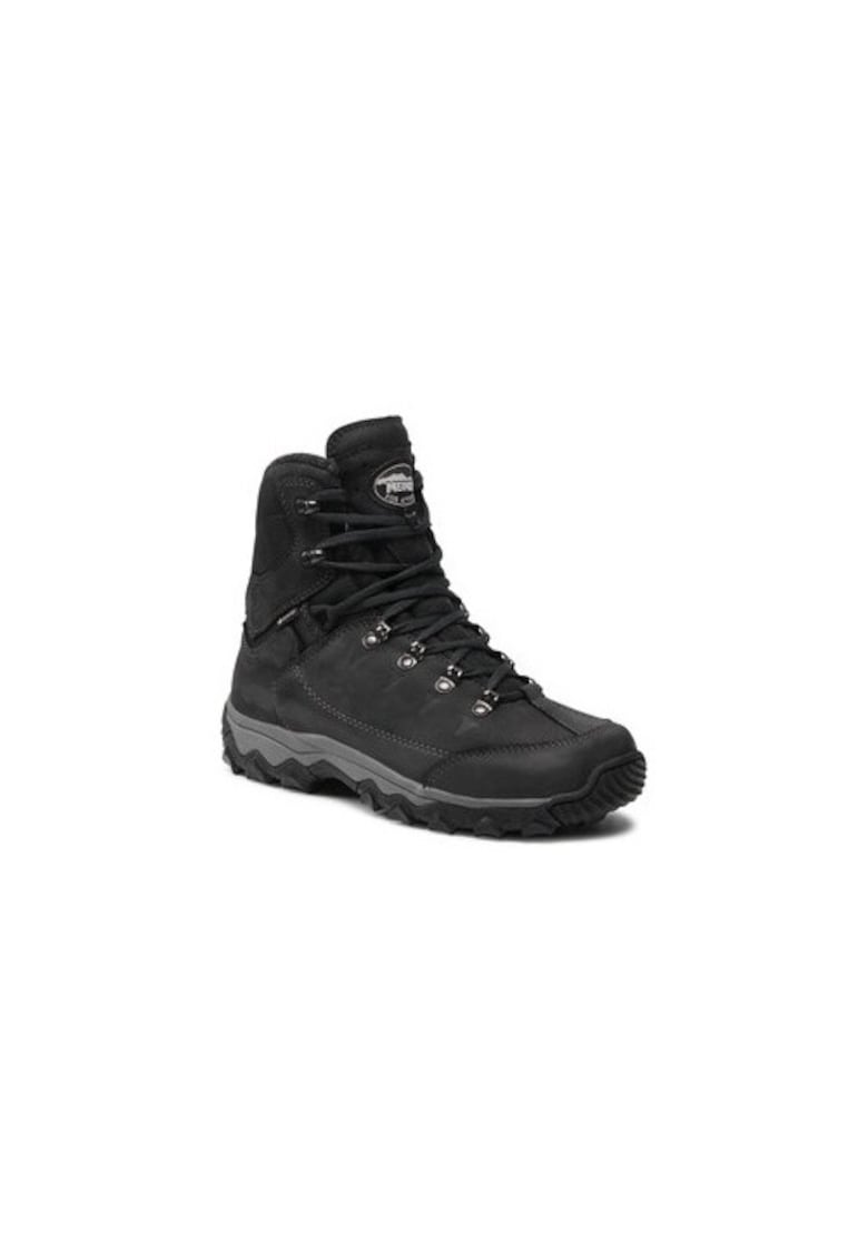Bocanci trekking barbati  209304879 - Piele naturala - Negru - Negru