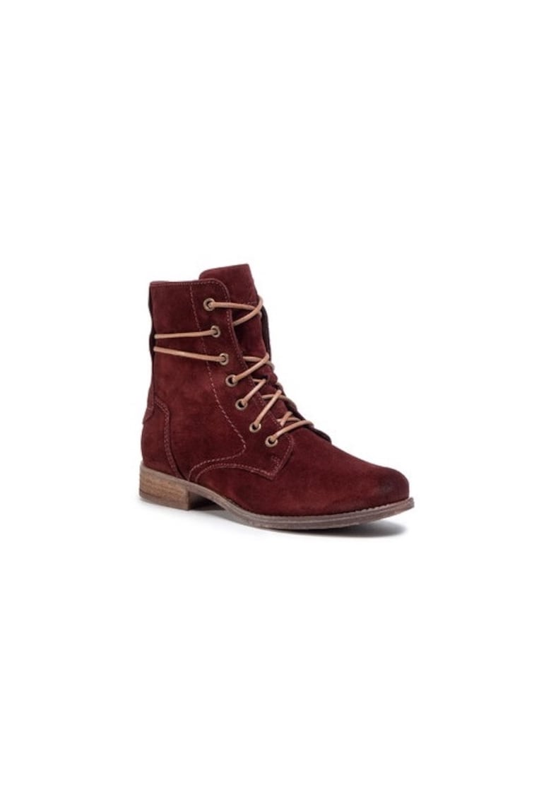 Ghete dama  207445017 - Piele naturala - Rosu - Rosu