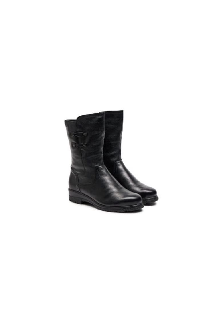 Ghete dama  304312120 - Piele naturala - Negru - Negru