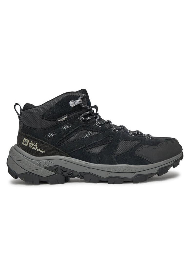 Bocanci trekking barbati  303952747 - Piele ecologica - Gri - Gri