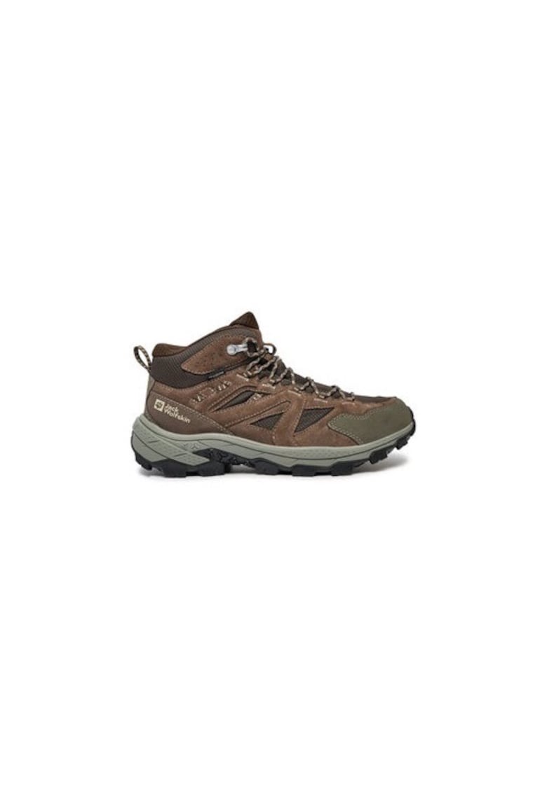Bocanci trekking barbati  303952723 - Piele ecologica - Maro - Maro