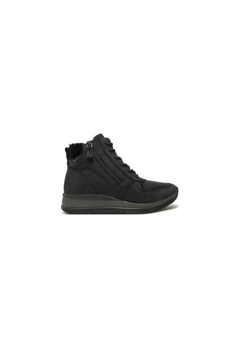 Ghete dama  304472817 - Piele naturala - Negru - Negru