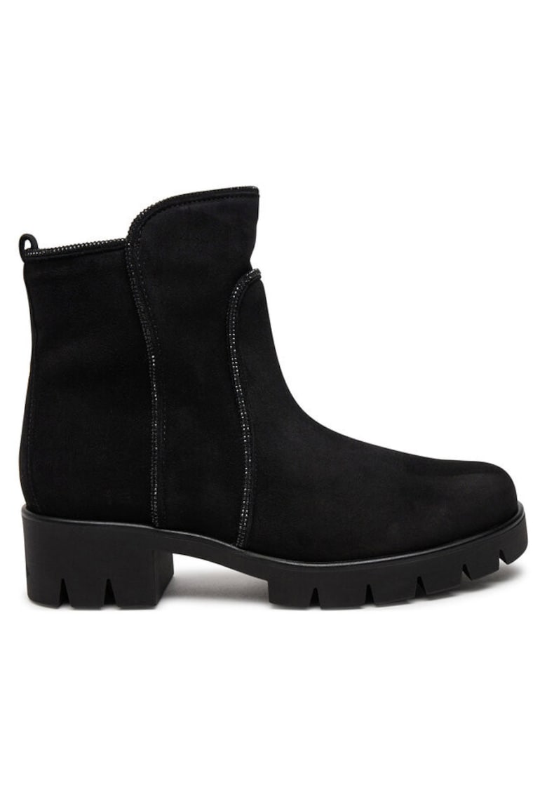 Ghete dama  304338403 - Piele naturala - Negru - Negru