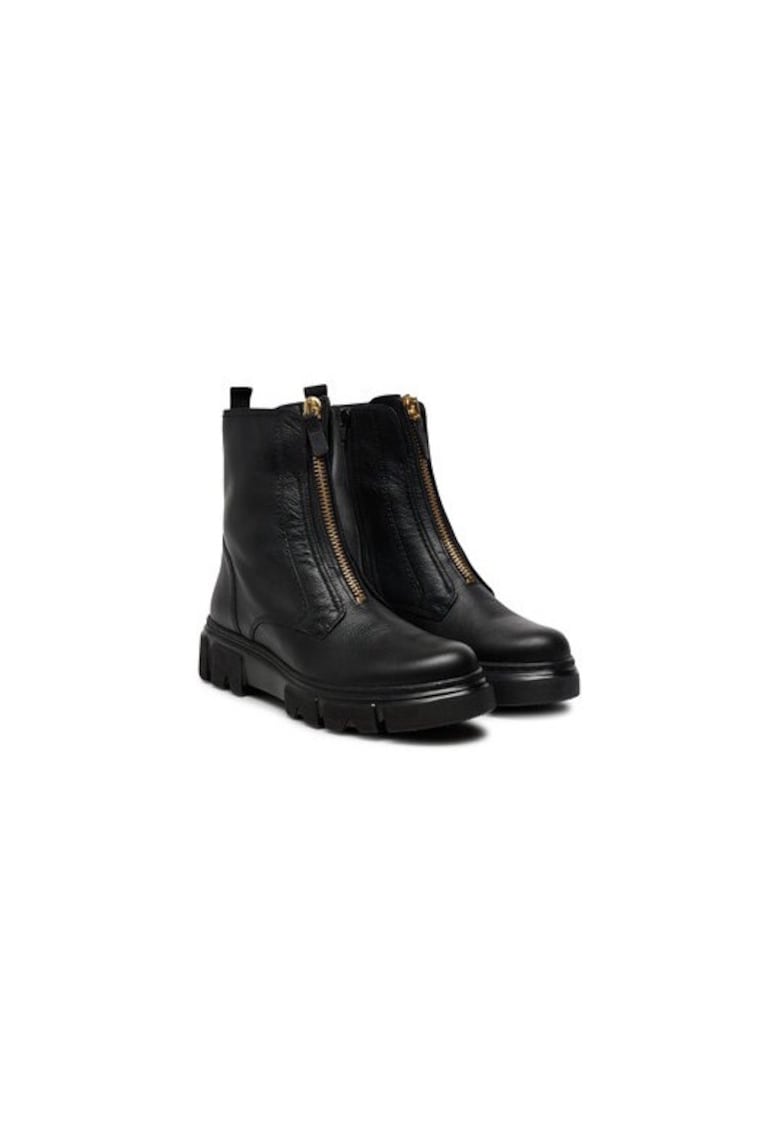 Ghete dama  304338458 - Piele naturala - Negru - Negru