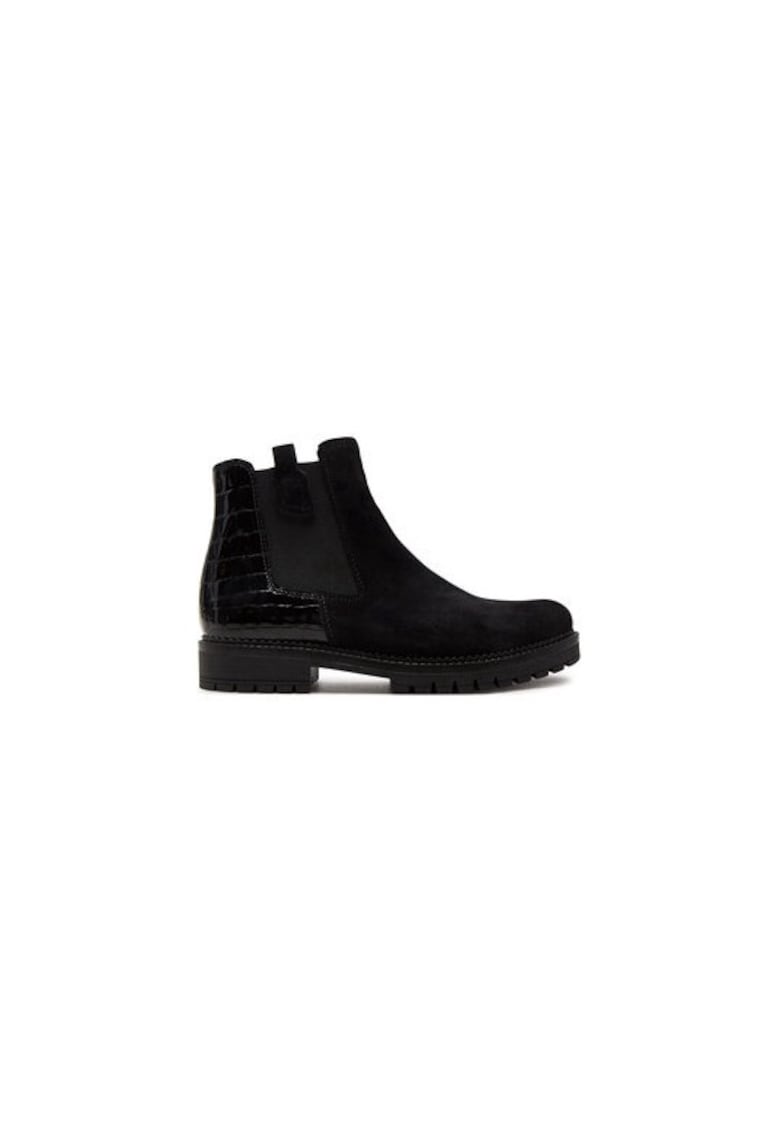 Ghete dama  304338519 - Piele naturala - Negru - Negru
