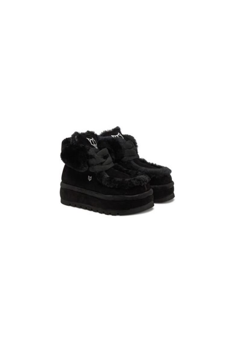 Ghete dama  305208606 - Piele naturala - Negru - Negru