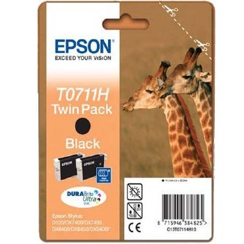 Pachet 2 tonere Epson T0711H DURABrite Ultra - Negru