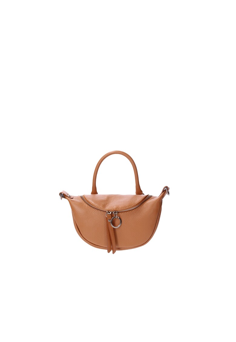 Geanta crossbody de piele - Caramel