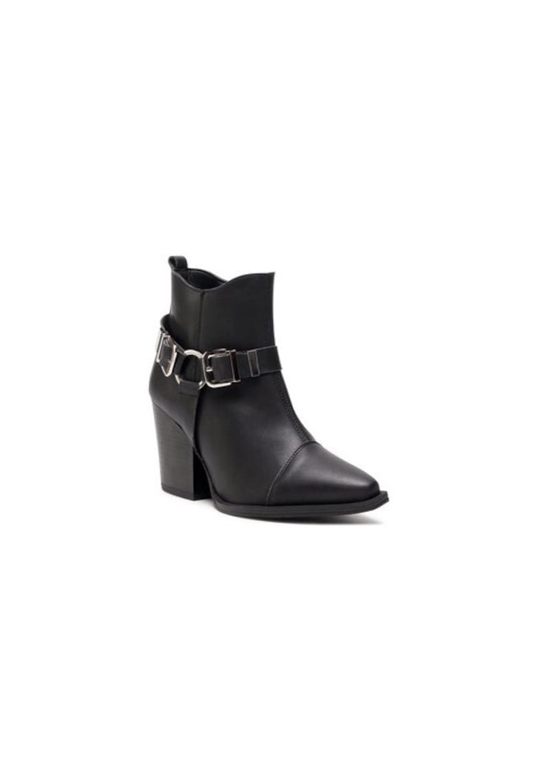Ghete dama  Piele ecologica - Negru - Negru