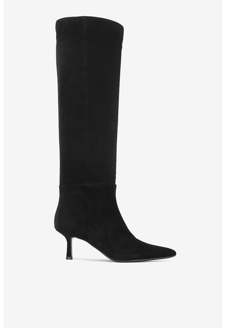 Cizme dama  5903419052323 - Piele intoarsa - Negru - Negru