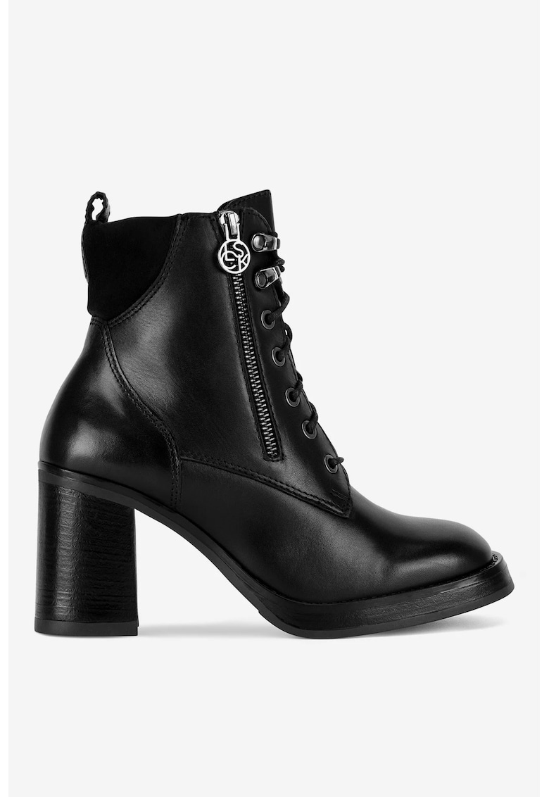 Ghete dama  5903419555602 - Piele naturala - Negru - Negru