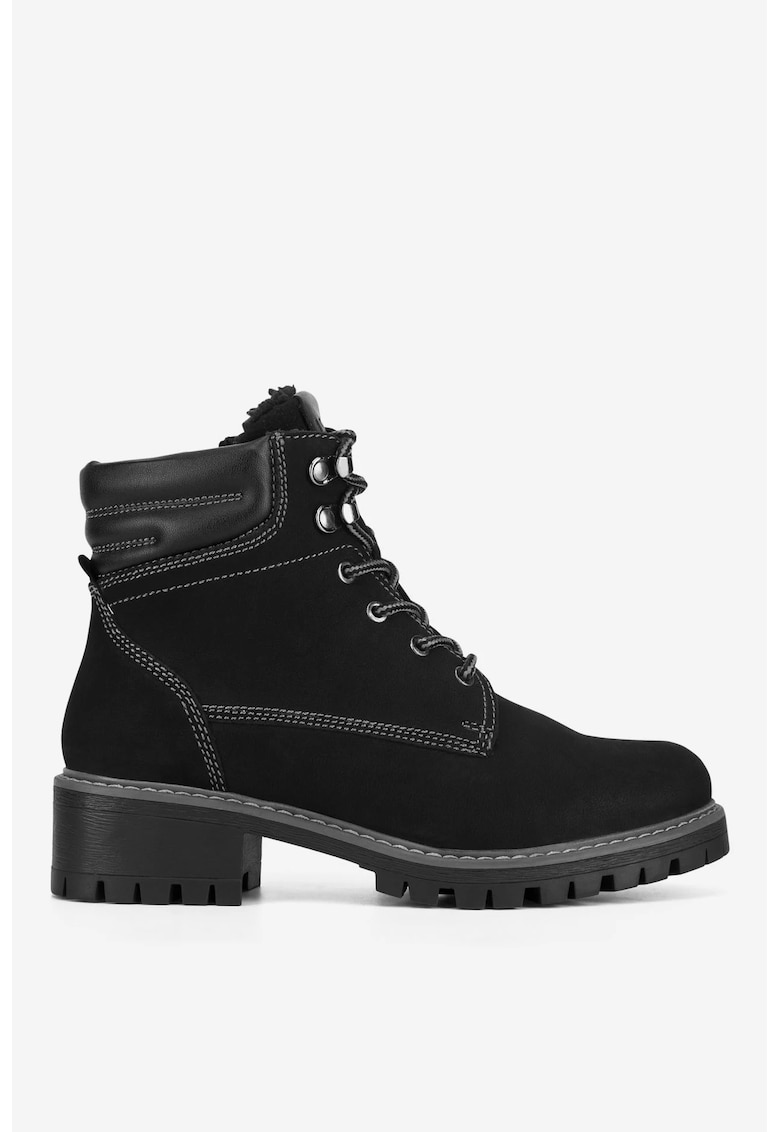 Ghete dama  5903419650178 - Piele naturala - Negru - Negru