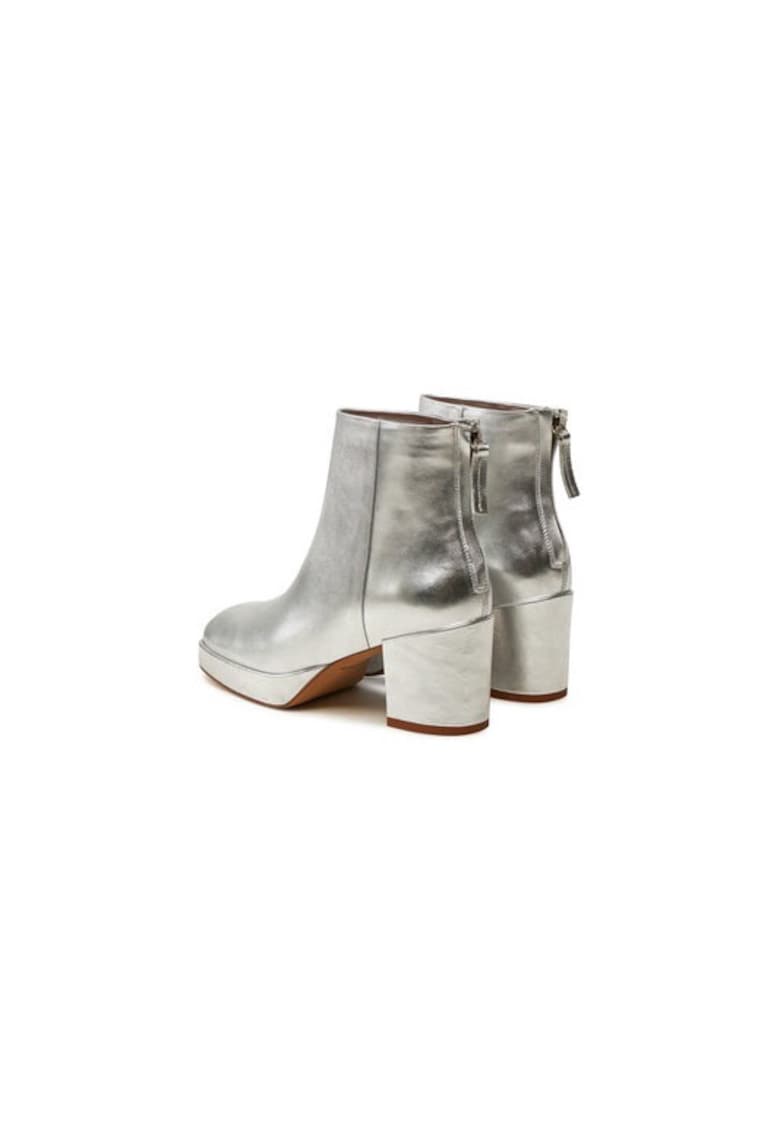 Ghete dama  304465192 - Piele naturala - Argintiu - Argintiu