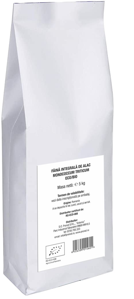 Faina integrala de alac bio monococcum triticum, 5kg einkorn Pronat