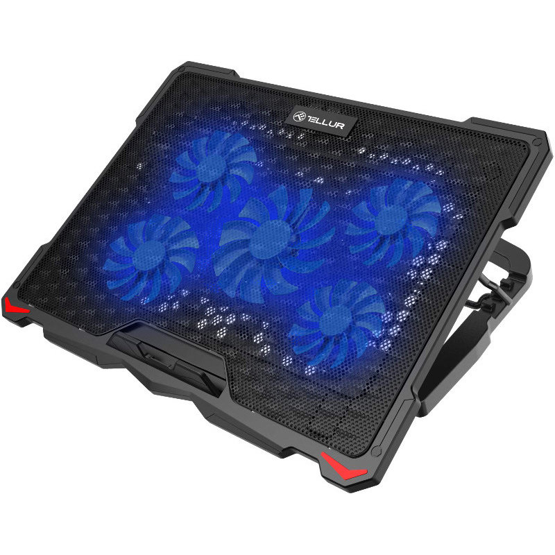 Cooler Basic 17inch 5 Ventilatoare LED 2xUSB Negru