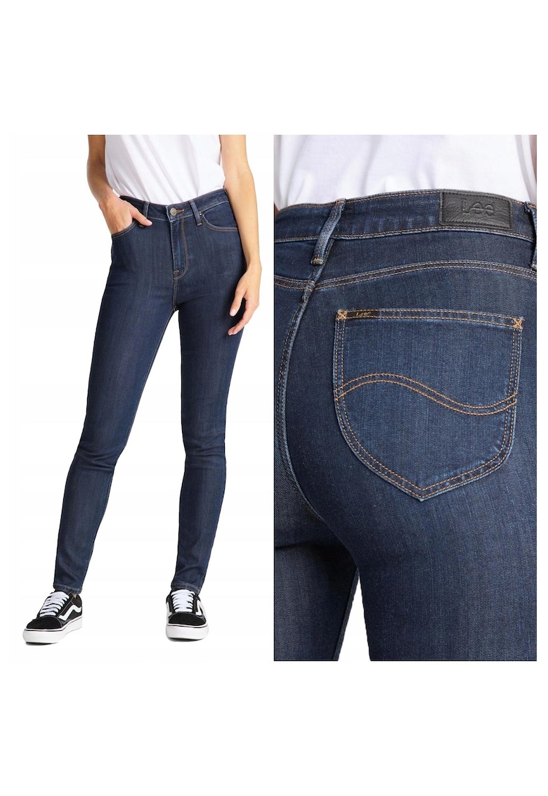 Oferte la Blugi Dama -  Scarlett High - W28-L33 - 100% Bumbac - Fermoar - Lungi - 5 Buzunare - High-Quality - Albastru