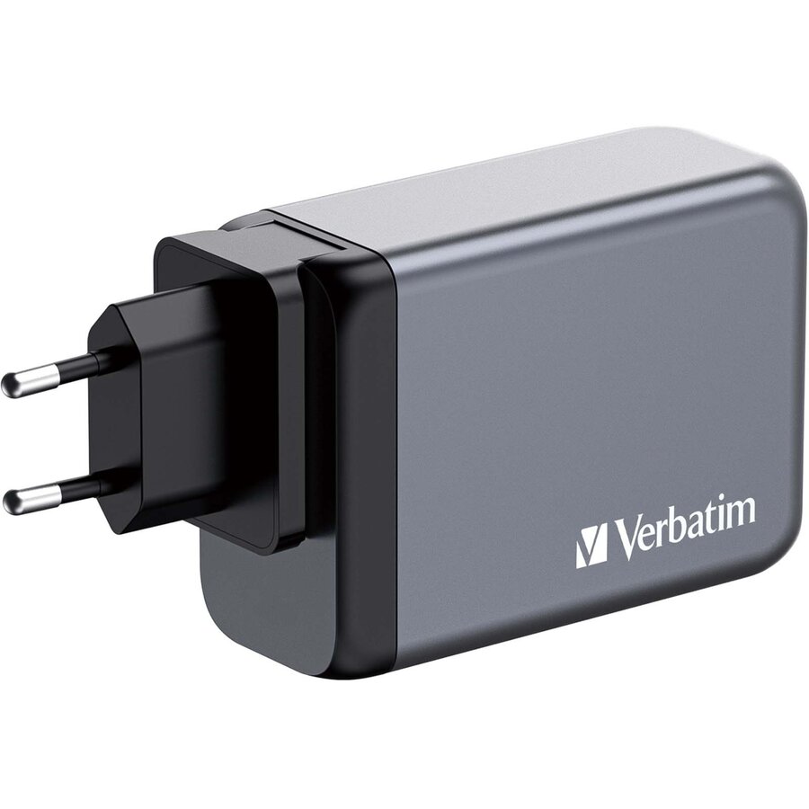 Hub USB GaN charger 240W, 1x USB-A, 3x USB-C (grey, PD 3.0, QC 3.0)